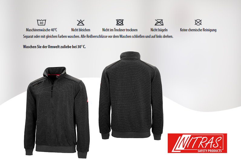 NITRAS Pullover - Sweatshirt schwarz