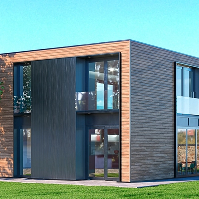 Holzfassade mit Caparol CapaWood GreyWood