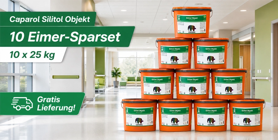 Aktion 10 x 25 kg  Caparol Synthesa Silitol Objekt - Mineralfarbe weiß