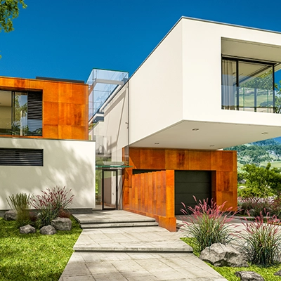 Fassade mit matter Baumit Silikonharzfarbe