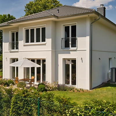 Fassade mit Baumit SilikonTop Oberputz