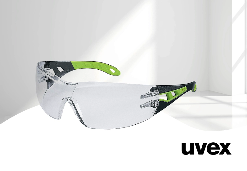 uvex pheos Bügelbrille schwarz / grün